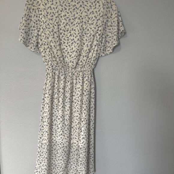 White Floral Wrap Dress XS - Picture 2 of 4